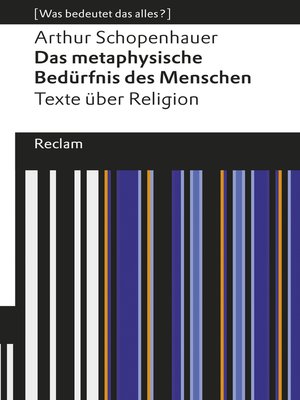 cover image of Das metaphysische Bedürfnis des Menschen. Texte über Religion